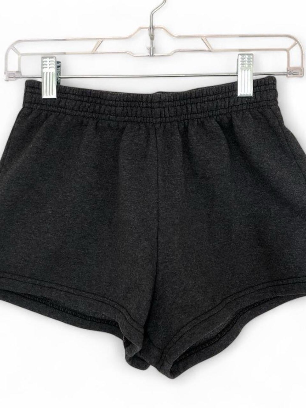 los angeles apparel dark ash grey mid weight fleece 10 oz shorts